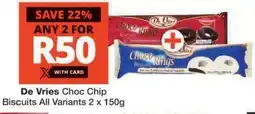 Checkers De Vries Choc Chip Biscuits offer