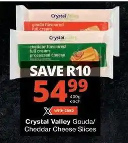 Checkers Crystal Valley Gouda/Cheddar Cheese Slices offer