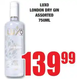 Boxer LUXO LONDON DRY GIN ASSORTED 750ML offer