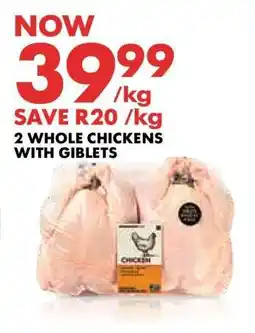 Woolworths 2 Whole Chickens with Giblets offer