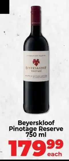 Food Lover's Market Beyerskloof Pinotage Reserve 750 ml offer