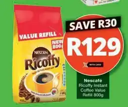 Checkers Nescafé Ricoffy Instant Coffee Value Refill 800g offer