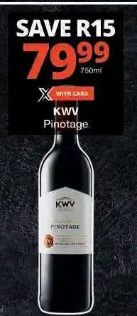 Checkers KWV Pinotage offer
