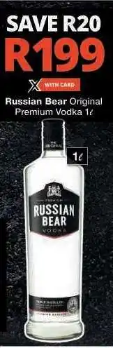Checkers Russian Bear Original Premium Vodka 1ℓ offer