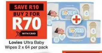 Checkers Lovies Ultra Baby Wipes offer
