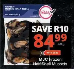 Checkers MJC Frozen Half Shell Mussels offer