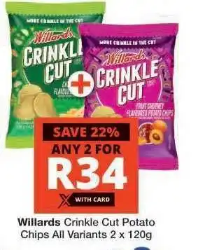 Checkers Willards Crinkle Cut Potato Chips offer