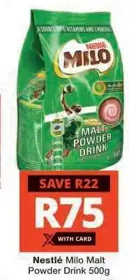 Checkers Nestlé Milo Malt Powder Drink 500g offer