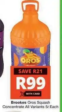 Checkers Brookes Oros Squash Concentrate offer