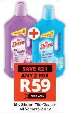 Checkers Mr. Sheen Tile Cleaner offer