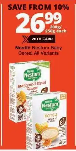 Checkers NESTLÉ NESTUM BABY CEREAL all variants offer