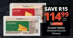 Checkers Crystal Valley Cheddar/Gouda Cheese offer