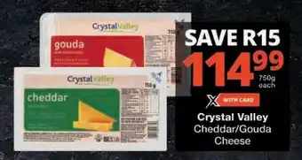 Checkers Crystal Valley Cheddar/Gouda Cheese offer