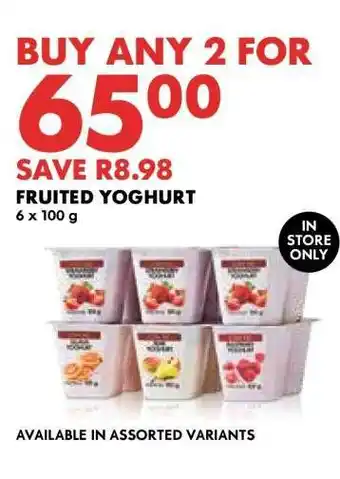 Woolworths Fruited Yoghurt offer