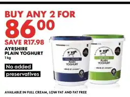 Woolworths Ayrshire Plain Yoghurt offer