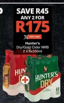 Checkers Hunter's Dry/Gold Cider NRB offer