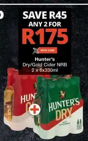 Checkers Hunter's Dry/Gold Cider NRB offer