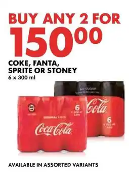 Woolworths COKE, FANTA, SPRITE or STONEY offer