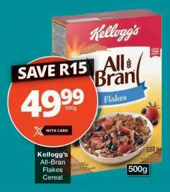 Checkers Kellogg's All Bran Flakes Cereal offer