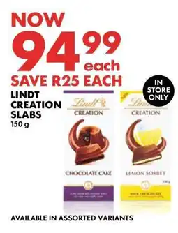 Woolworths Lindt Creation Slabs offer