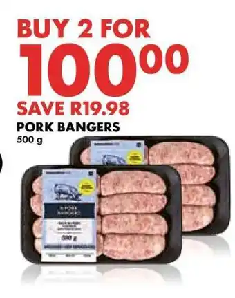 Woolworths Pork Bangers offer