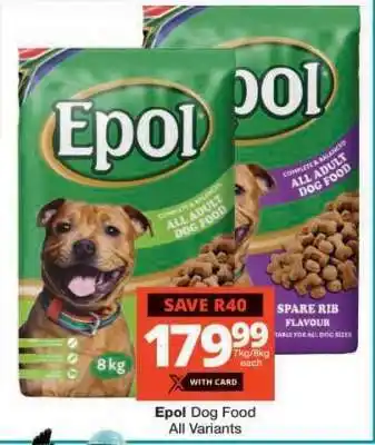 Checkers EPOL DOG FOOD offer
