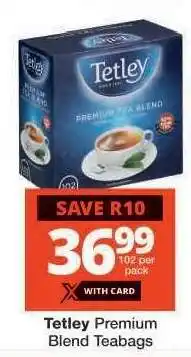 Checkers Tetley Premium Blend Teabags offer