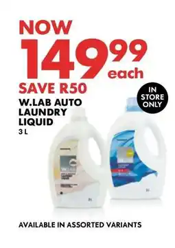 Woolworths W.LAB AUTO LAUNDRY LIQUID 3 L offer