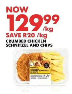 Woolworths Crumbed Chicken Schnitzel and Chips offer