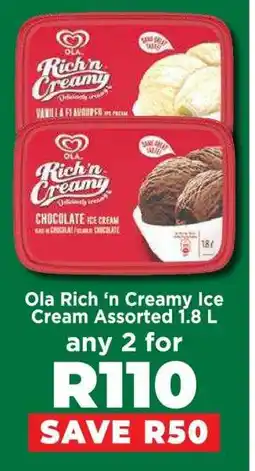Food Lover's Market Ola Rich ‘n Creamy Ice Cream Assorted 1.8 L offer
