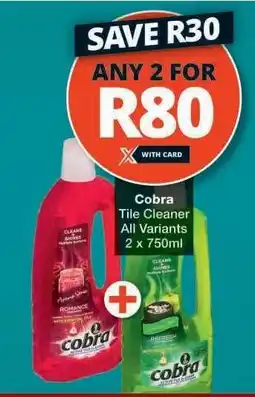 Checkers COBRA TILE CLEANER offer
