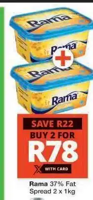 Checkers Rama 37% Fat Spread offer