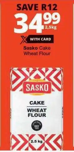 Checkers Sasko Cake Wheat Flour offer