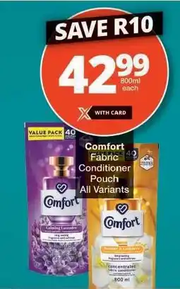 Checkers Comfort Fabric Conditioner Pouch offer
