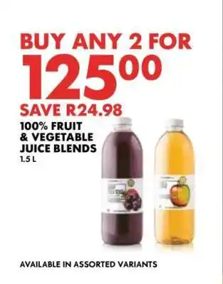 Woolworths 100% Fruit & Vegetable Juice Blends offer