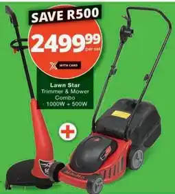 Checkers Lawn Star Trimmer & Mower Combo offer