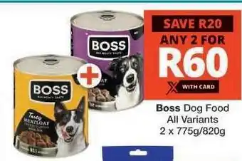 Checkers BOSS DOG FOOD offer