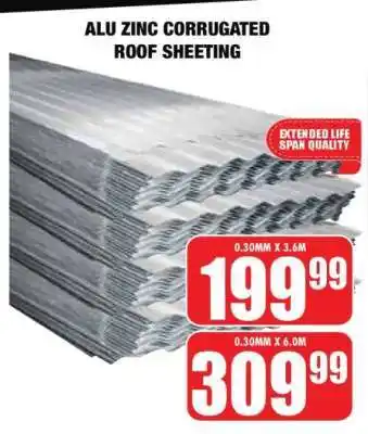 Boxer ALU ZINC CORRUGATED ROOF SHEETING 0.30MM X 3.6M offer