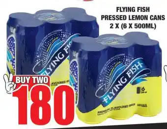 Boxer FLYING FISH Pressed Lemon Cans 2 x (6 x 500ml) offer