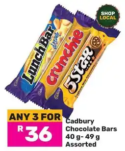 Game Cadbury Chocolate Bars Assorted offer
