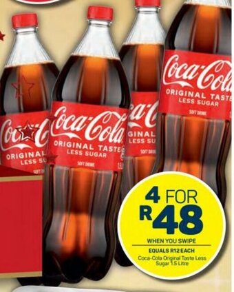 Pick n Pay Coca-Cola Original Taste Less Sugar 1.5L offer