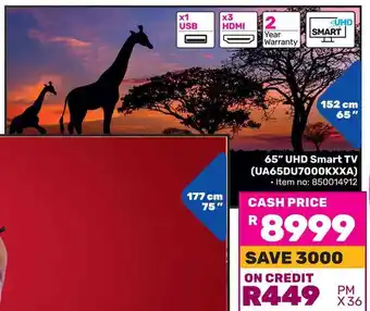 Game SAMSUNG 65" UHD Smart TV offer