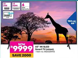 Game Hisense 65" 4K QLED Smart TV offer