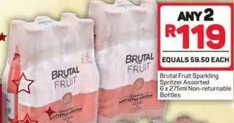 Pick n Pay Brutal Fruit Sparkling Spritzer Assorted 6x275ml offer