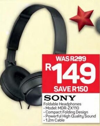 Pick n Pay Sony Foldable Headphones offer
