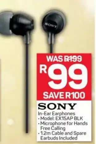 Pick n Pay Sony In-Ear Earphones offer