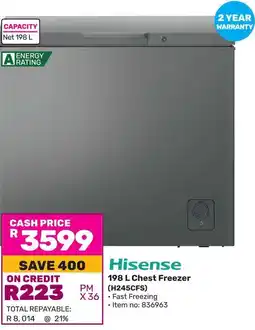 Game Hisense Chest Freezer offer