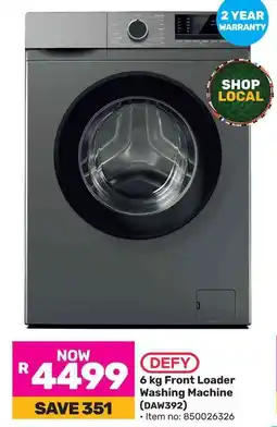 Game DEFY Front Loader Washing Machine offer