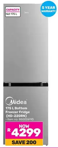 Game Midea Bottom Freezer Fridge offer