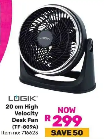 Game LOGIK High Velocity Desk Fan offer